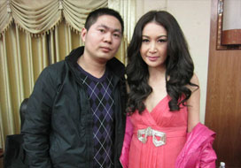 广州天狮娱乐与明星合影